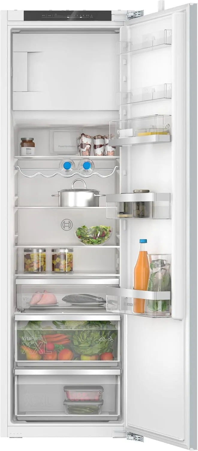 Bosch KIL82ADD0, Køle-/fryseskabe, serie 6 bygning i køleskab med fryser 177, 2 x 55, 8 cm, Hvid, 280 l, 177, 5 cm