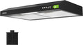 CIARRA CBCB6903D CBC6903D, Underbyggede emhætter, A + område hætte understruktur 60cm cirkulerende luft hætte cirkulerende luft, Sort / sølv, 60cm