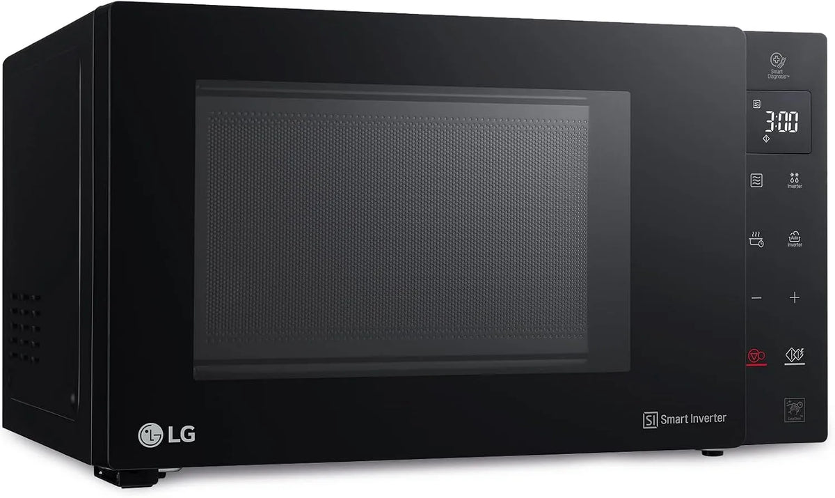 LG MH6535GIB, Mikrobøeovne med grill, mikroovn med grill 25L, 1150W, grill med 900W, smart inverter teknologi, Sort, 6535G, 25L, 900W