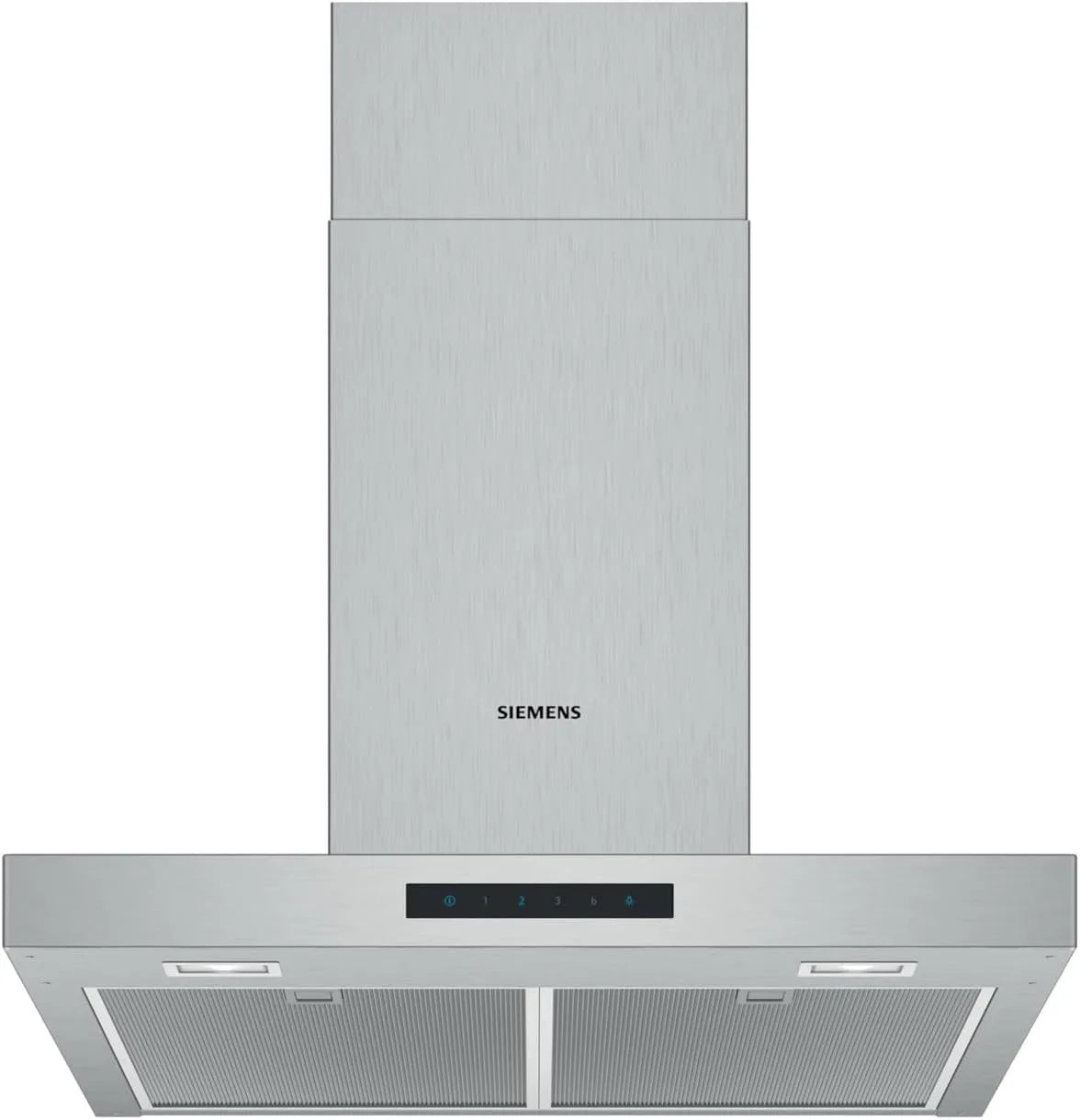 Siemens LC66BBM50 iQ300, Væghængte emhætter, sortiment ekstraktor hætte / væg hætte / 60 cm / LED belysning / Ekstremt stille, Sølv, 60 cm