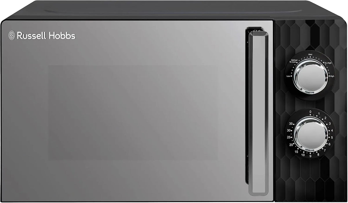 Russell Hobbs RHMM715B, Solo-mikrobølgeovne, Honeycomb Solo mikroovn, 17 liter, 700W, sort, med 5 effektniveauer, Integreret, 17 l