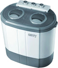 CAMRY CR8052, Hoved- og pluksalat og salatplanter, Mini vaskemaskine 3 kg med salat spinning / 60 cm / Ideel til små vasketøj og, Hvid, 3 kg