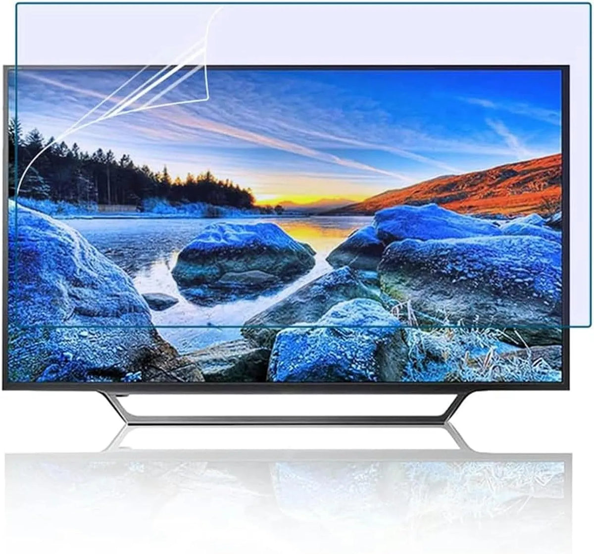 RAGOPILEN 77tommer, Skærmbeskyttelse til TV, 77inch TV skærm beskyttelsesfilm, blå lys filter til TV og computer skærme, flere, Sort, 77inch