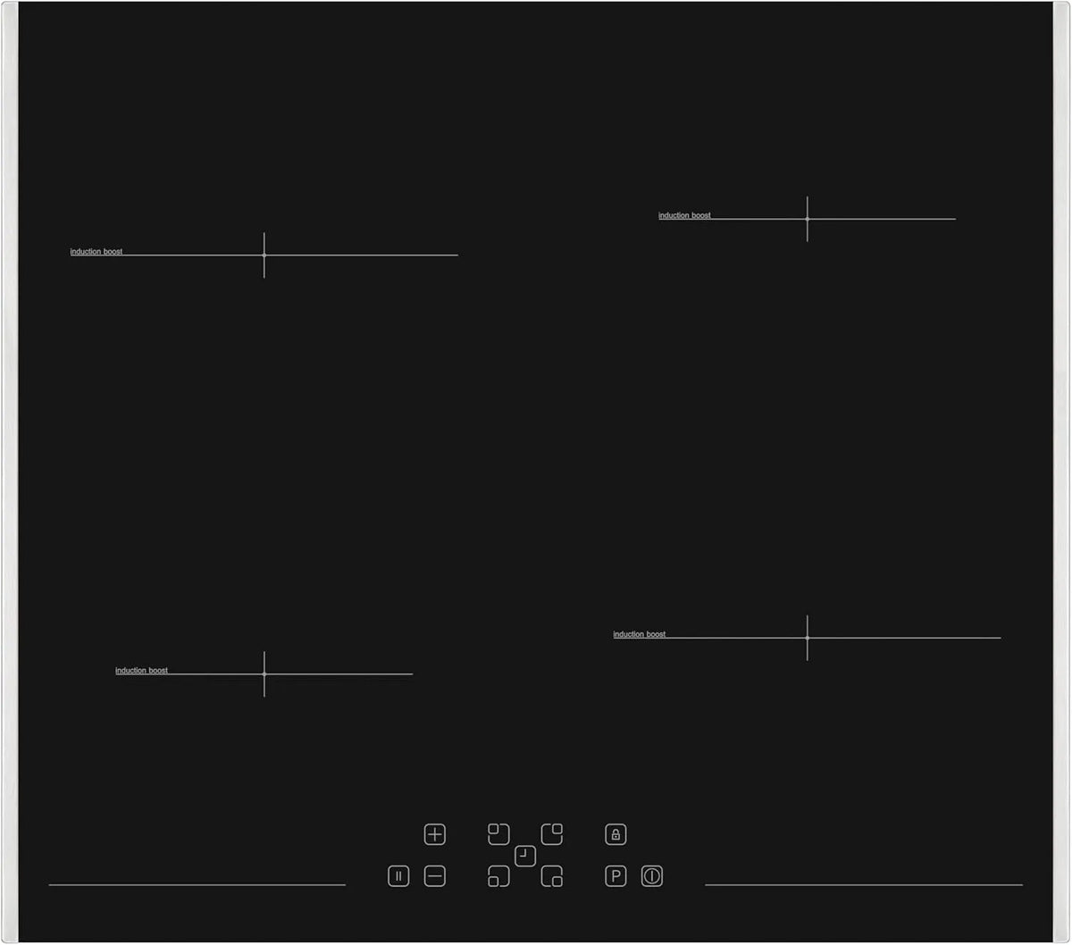 SHARP KH-6I19FT0K-EU 6I19FT0K, Kogeplader, KH- - EU induktionskogezone 4 kogezoner, (60cm, TouchControl, PowerBoost, Sølv