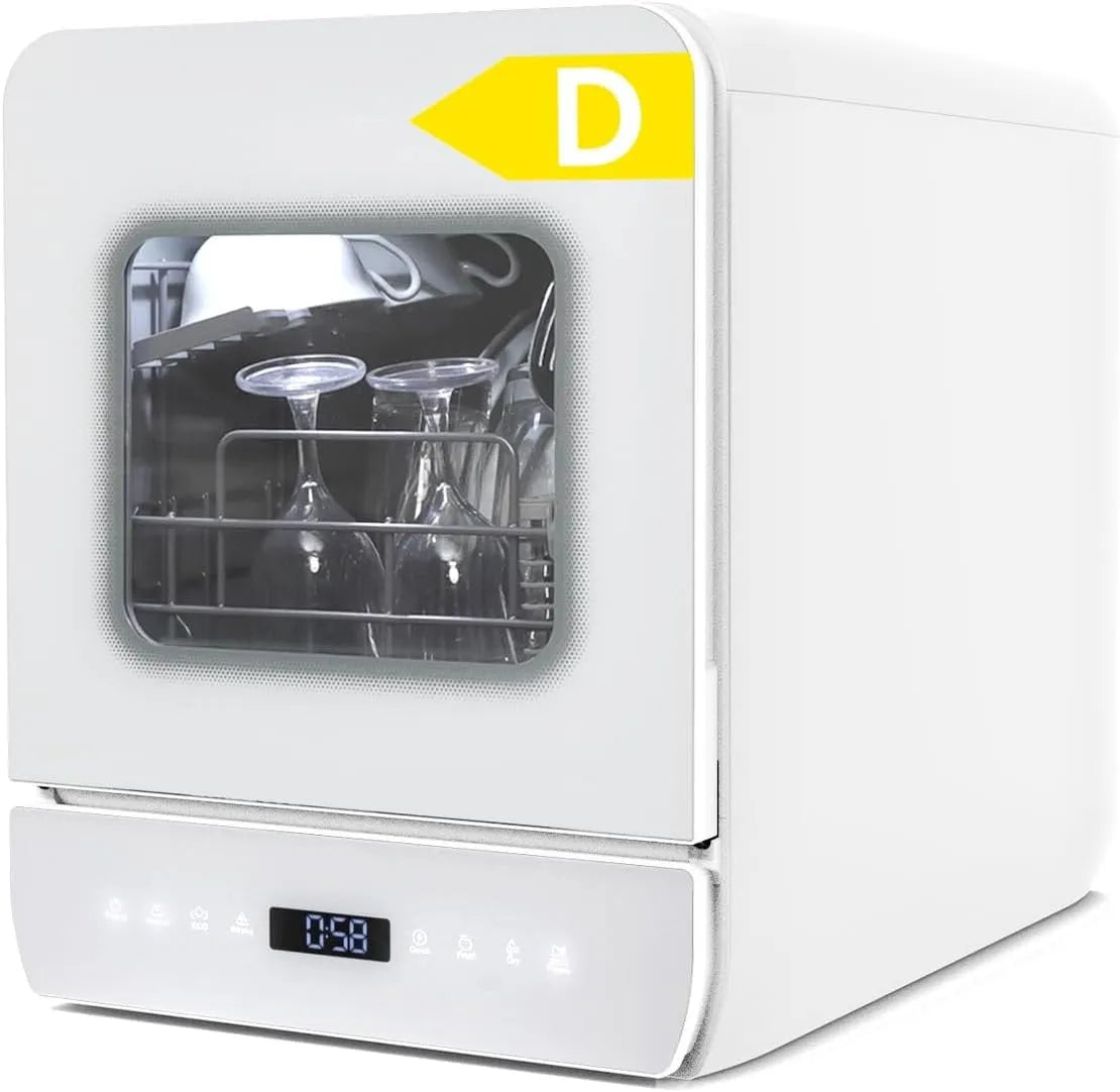 eklipt, Bordopvaskemaskiner, Full-watt bordopvaskemaskiner, mini opvaskemaskiner med tørrefunktion, Hvid, 370 x 510 x 452 mm, 3 v, 7 V, 60 dB
