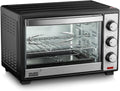 Koliber, Miniovne, SUPERMAX X 2000W Mini ovn 25L cirkulerende luft roterende skeer Pizza ovn Bordovn, Sølv / sort, 2000W, 25L, 1600W