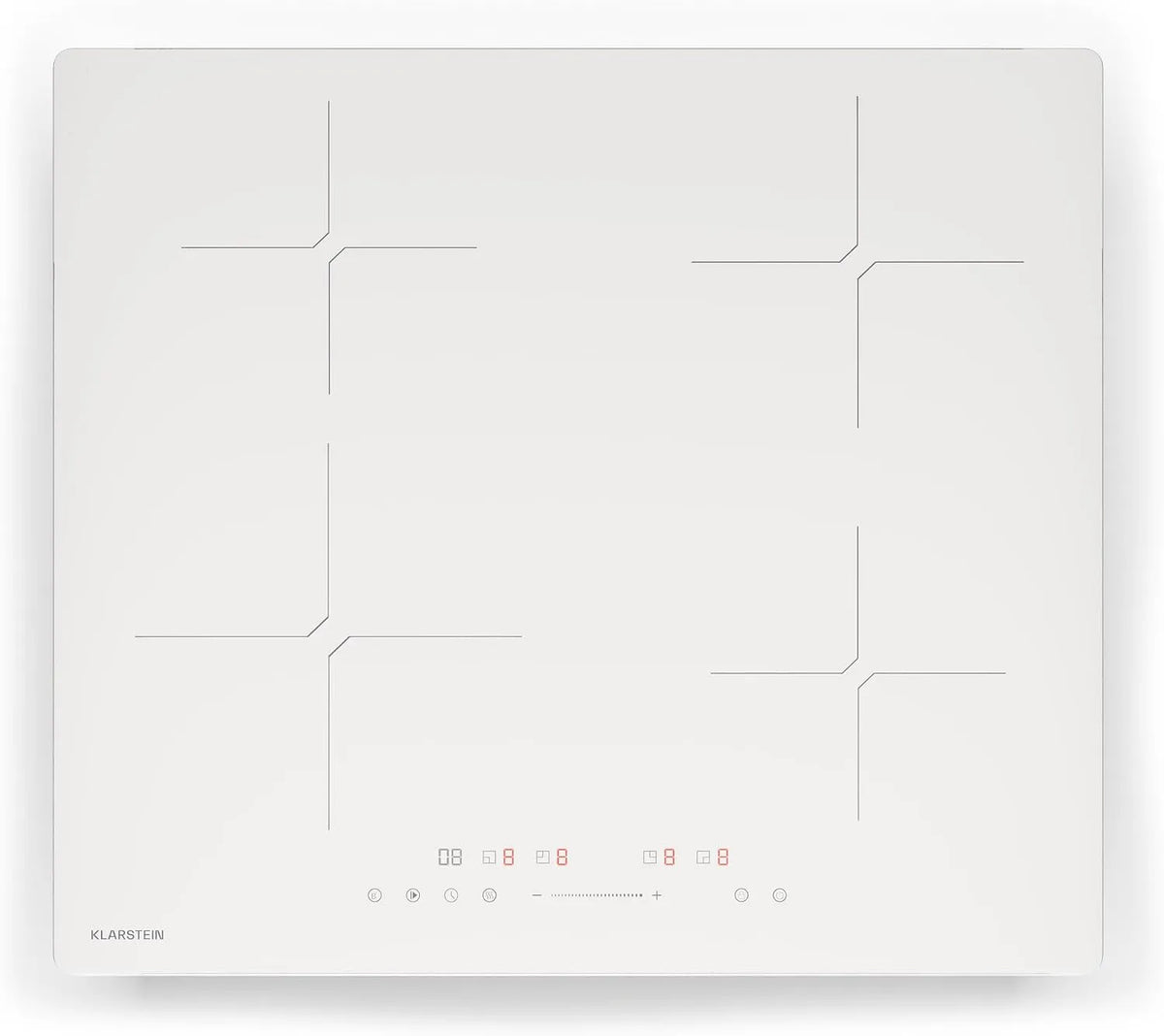 Klarstein 4-Zonen, Kogeplader, PowerGlide induktionskogeovn - 4- zone induktionskogeovn, 7800 W effekt Boost, 9, Sort, 7800 W, 9 v, 60 cm, 10 kg