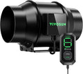 VIVOSUN, Ventilationsudstyr, 150mm Inline Udstødningsventilator AeroZesh G6, Hvid, 150mm, 45 dB