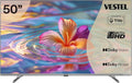 Vestel 50UT9840, TV'er, TV 50 tommer Smart TV drevet af TiVo, 4K UHD TV med Dolby Vision HDR, Dolby Atmos, Sort, 4K, 126 cm