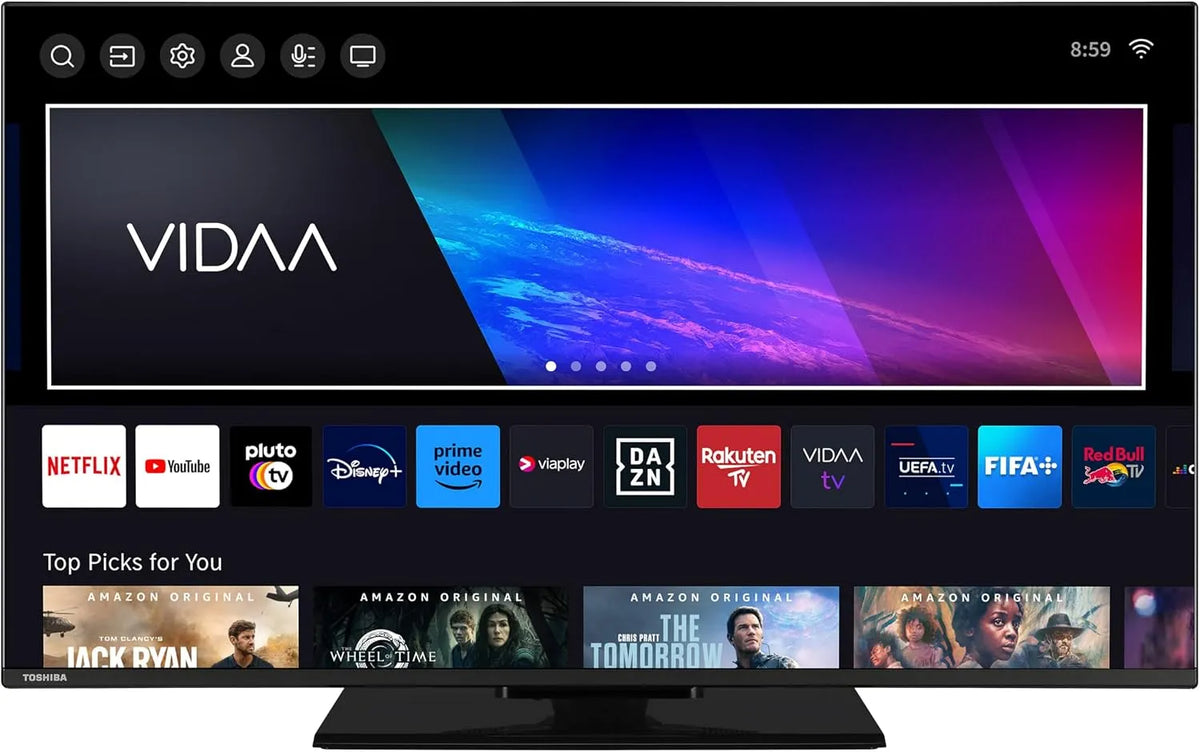 TOSHIBA 40QV3F63DAZ, TV'er, QLED TV 40 tommer VIDAA Smart TV Fuld HD, Sort, QLED, Full HD, 100 cm, 40 inch