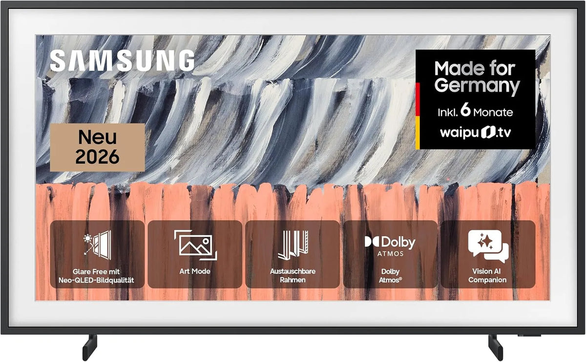 Samsung LS03H, Bærbare TV'er, Ramme 4K 43 tommer (108 cm), UHD TV, Art Mode med vekslende kunstværk, Sort, 4K, 108 cm, QLED, 43 inch