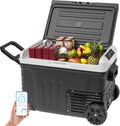 EUHOMY 220-240V 12V/24V, Køleskabe, 35L Compressor Cooling Box med APP styring, Bærbar bil Køleskab 12V / 24V & 220, Hvid, 240V, 12V, 24V, 35L
