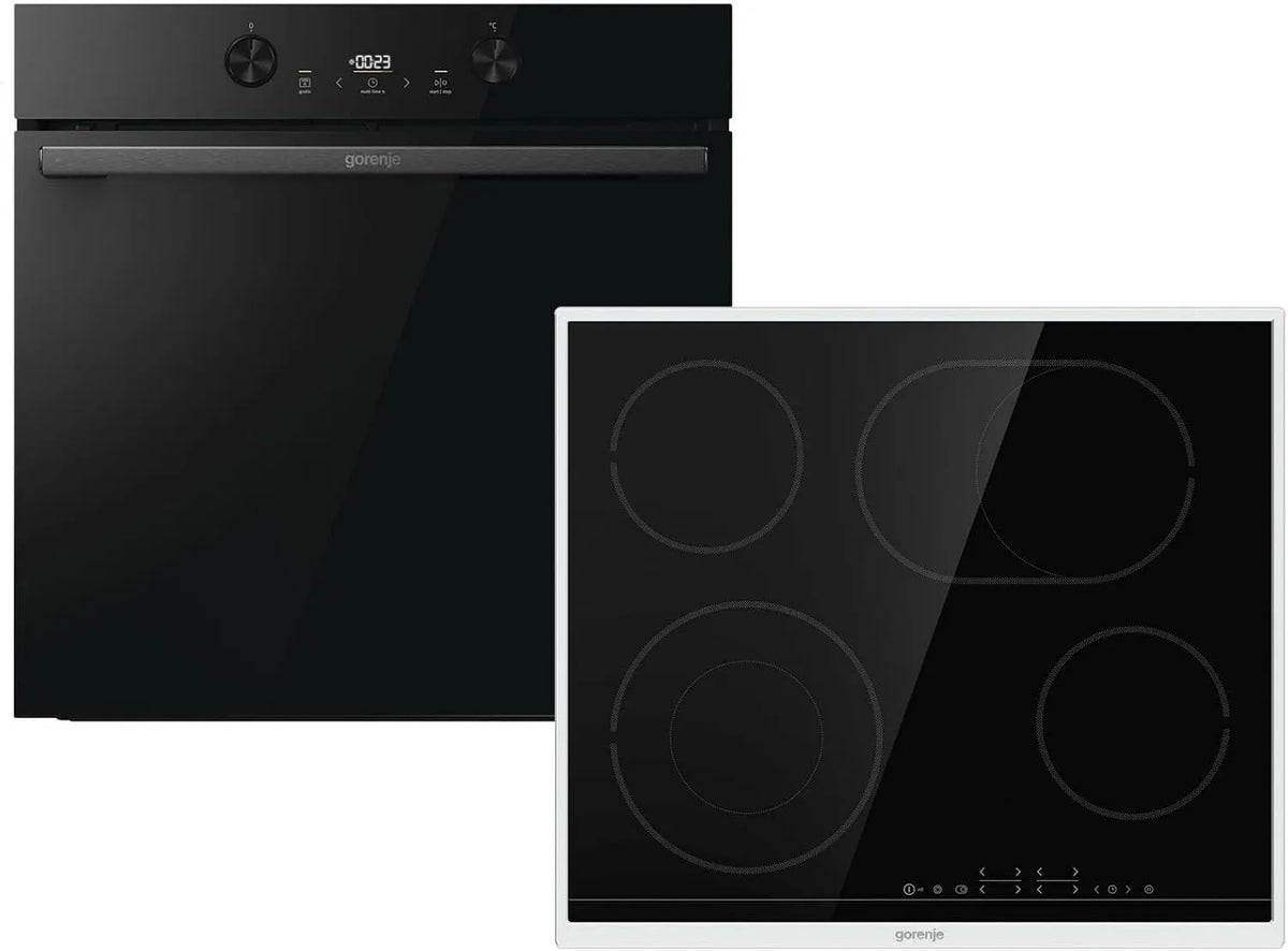 Gorenje BPS6737E04DBG ECT643BX, Komfursæt, Dark Pepper Set PCD - ovn + glas keramik kogetop selv- tilstrækkeligt, Sort, 04DB, 60 cm, 77 l