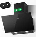 TopStrong, Væghængte emhætter, range hætte 60cm, A + + + + område hætte cirkulerende luft / udstødningsluft med, Sort, 60cm, 58 dB, 88 cm