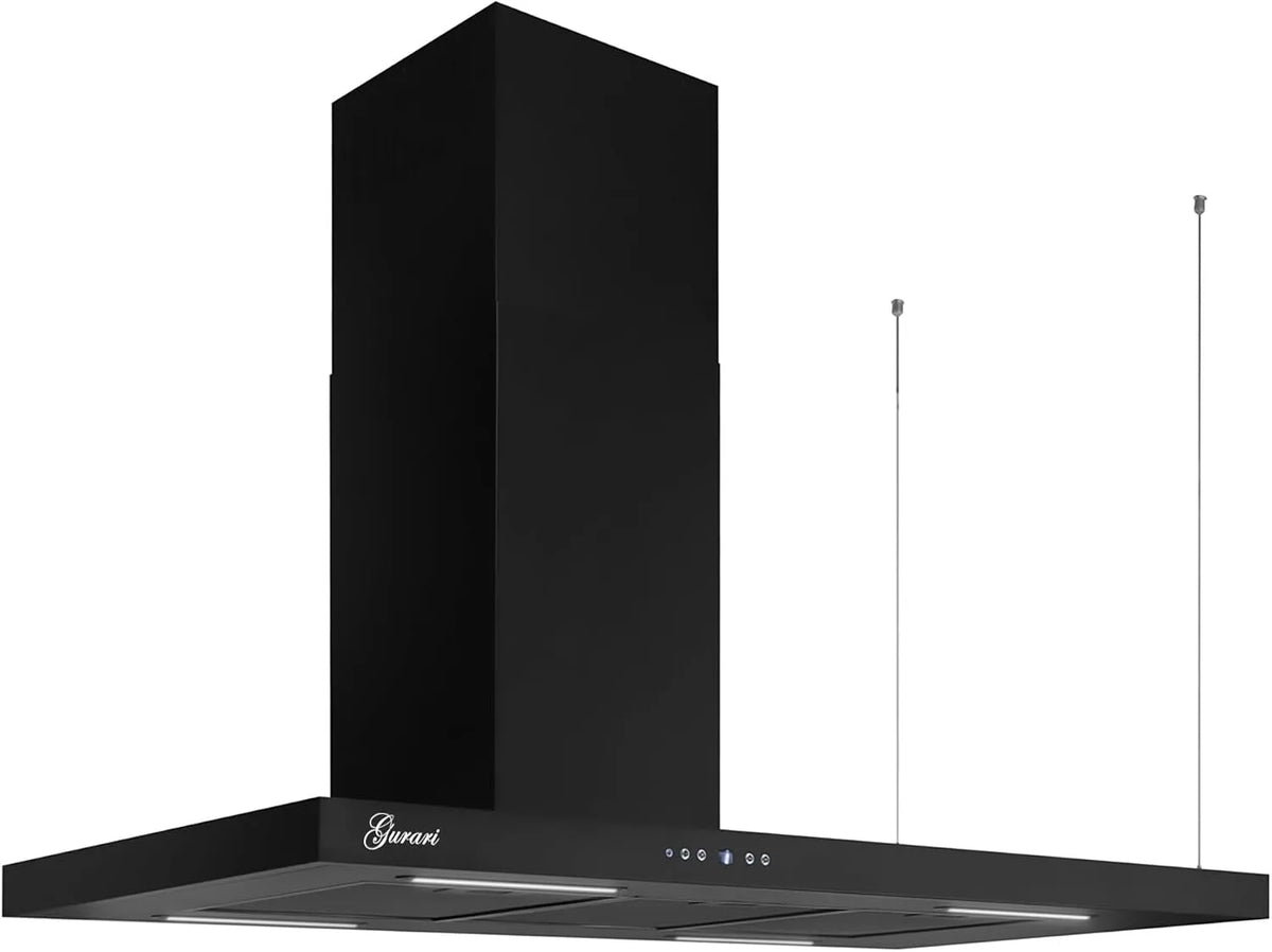 Gurari 793.L 850m3, Frithængende emhætter, GCH Øgenhætte med hætte 116 cm sort / h, Sort, 116 cm, 4 × 3, 283 × 302 mm, 162 W