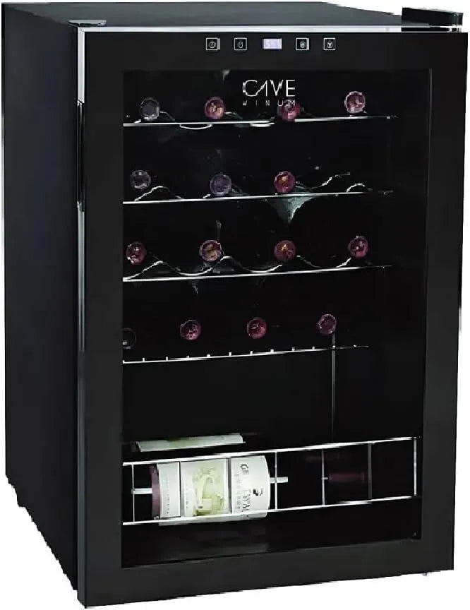Cave Vinum, Hjem Brewing & Winemaking, 18 flasker kompressor 4 ° C til 18 ° C, Sort