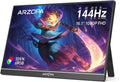 ARZOPA Laptop/PC/Mac/PS3/4/5/Xbox 1080P, Skærme, 16.1 '144HZ Portable monitor med en stand, 106% sRGB 1920 × FHD HDR 144HZ Gaming, Sort, 16.1 '