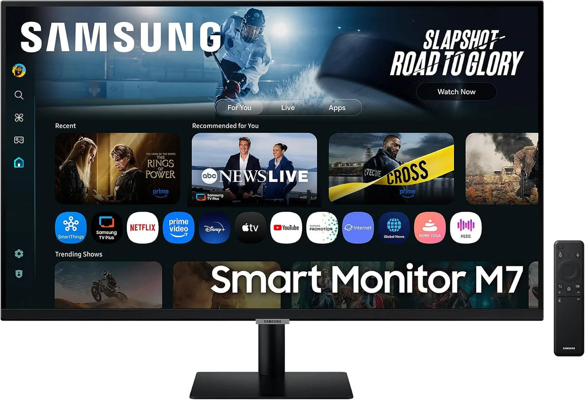 Samsung M70F HDR10, Skærme, 32 '4K Smart AI skærm, VA Panel, LS32FM700UUXEN, Sort, 32 ', 4K, 840 × 2, 65W