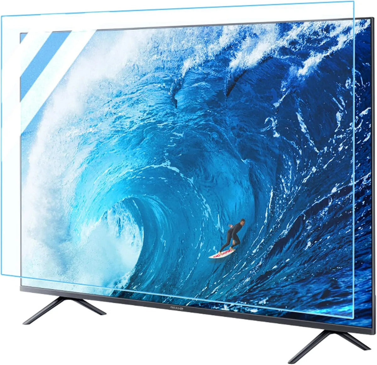 Generic schlafen/70, Skærmbeskyttelse til TV, Husstand 32- 75 tommer anti-UV-tv skærm beskytter, blå lys filter, anti-blænding, Sort, 0, 24 mm