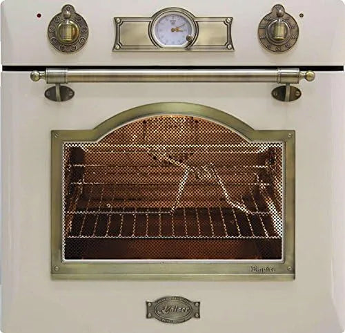 Kaiser, Ovne, EG 6345 ElfEm installation Gas ovn 60 cm - Retro Empire Design Elfenbensmalje, Sort / sølv, 60 cm, 67L, 15 kg, 4 × 59