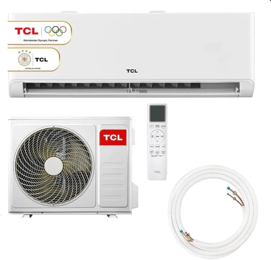 TCL, Split-klimaanlæg, BreezeIN Split Air Conditioning 18000 BTU Inverter Air Conditioner med varmepumpe, Hvid, 18000 BTU, 32 G