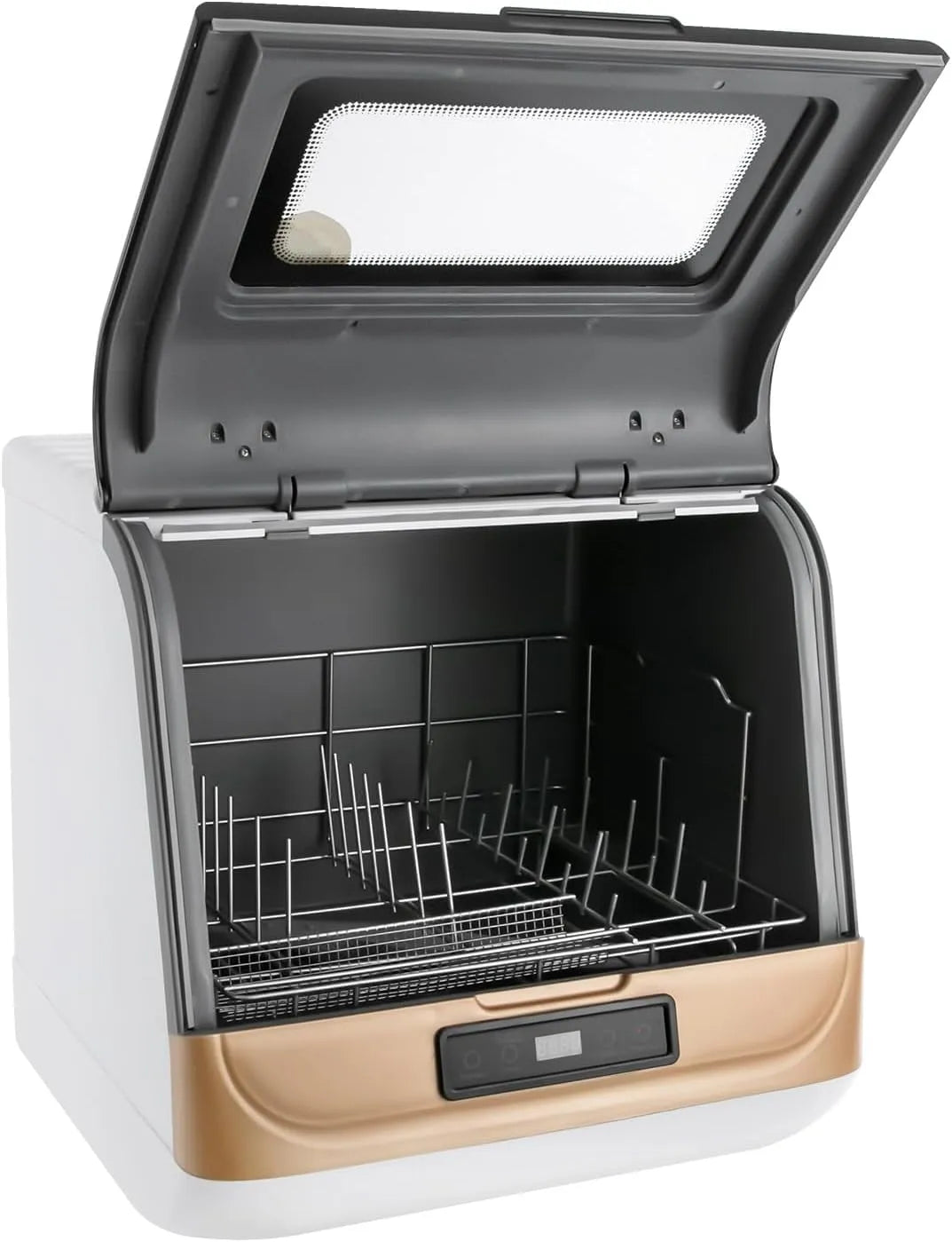 meiliwmlo, Bordopvaskemaskiner, Bærbar opvaskemaskine Bordopvaskemaskine Mini Opvaskemaskine Gemmer en masse vand, Guld, 220V, 800W, 50 Hz