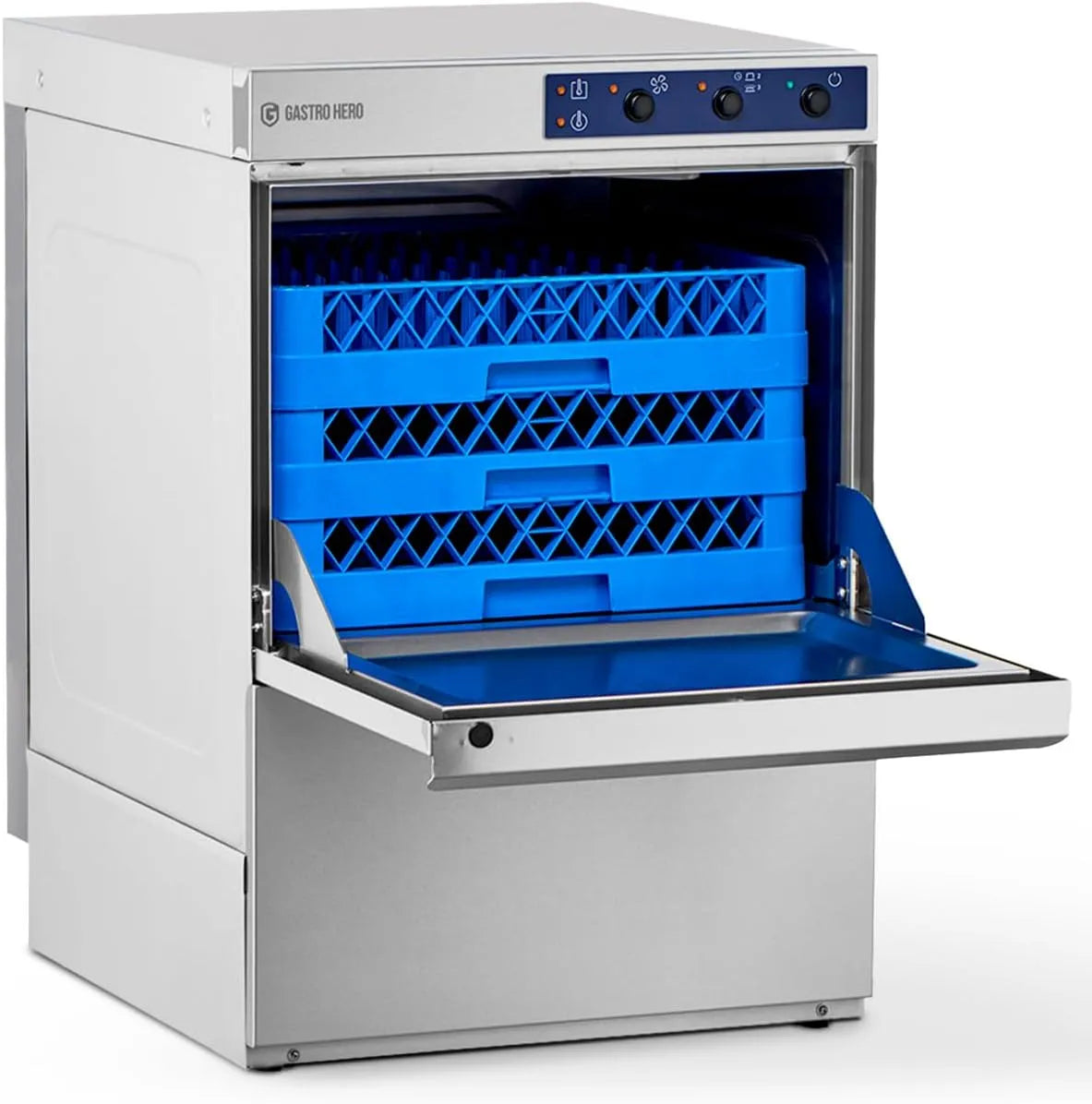 GastroHero GSME54SL GSEM54SL, Opvaskemaskiner, opvaskemaskine 50x50, 230 / 400 V, rustfrit stål, Sølv, 50x50, 400 V, 800 v, 500 x 500 mm