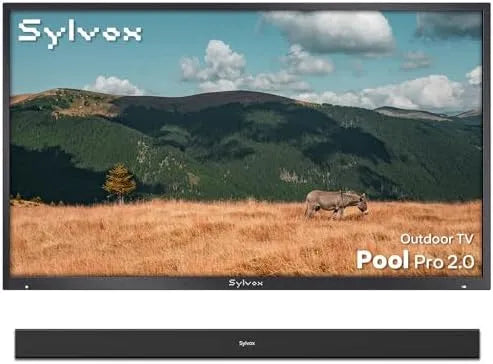 SYLVOX, TV'er, 43 tommer Outdoor Smart TV med vandtæt soundbar, Sort, 8 g, 4K, 60 Hz, 55 v