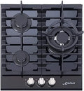 Kaiser Einbau/3 Autark/Gaskochfeld/3, Kogeplader, Kochfeld 45cm Autark / Gas Kochfeld / 3, 8 kW WOK Brenner / Gas Kochstelle /, Sort, 45cm, 3, 8 kW