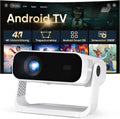 Wielio 4K-Dekodierung 1080P, Projektorer, 2026 Ny Smart Mini Beamer integreret APP, Android 14, Understøtter og 4K, Grå, 4K, 20000 l, 30 dB