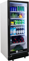 ZORRO, Køleskabe til flasker, Drikkevarekøler ZK 310 liter - hvid / sort - Flaskekøler - Køleskab med glasdør, Hvid / sort, 310 l, 304 l