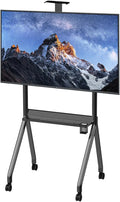 QYMYOZ, Stativfødder, Mobil tv-stand, højdejusterbar, rullelig med et mount til store fjernsyn, bærbar, Sort, 264 l, 330 l, OLED, 4K