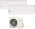 Panasonic, Split-klimaanlæg, dual- split air conditioning system tz a + + + r32 9000 + 9000 wifi nanoex, Hvid, 9000 w, 9.000 BTU, 25W, 779 mm