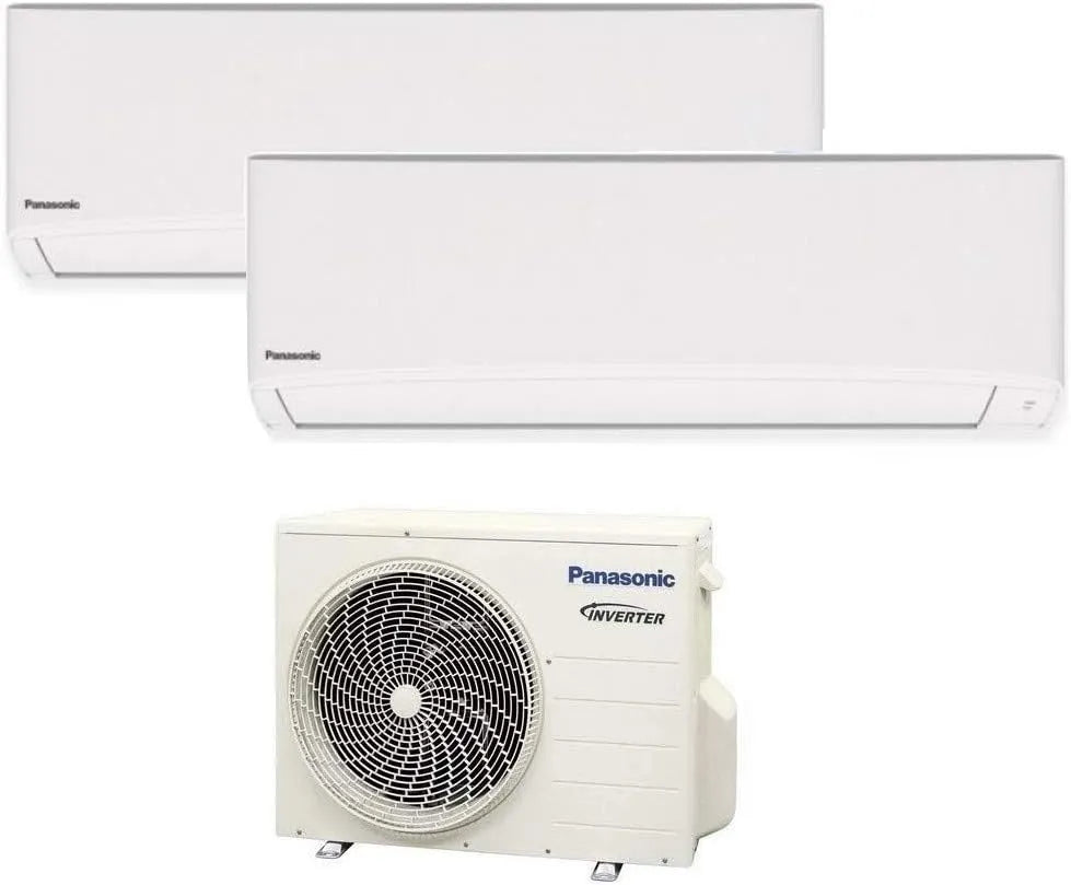 Panasonic, Split-klimaanlæg, dual- split air conditioning system tz a + + + r32 9000 + 9000 wifi nanoex, Hvid, 9000 w, 9.000 BTU, 25W, 779 mm