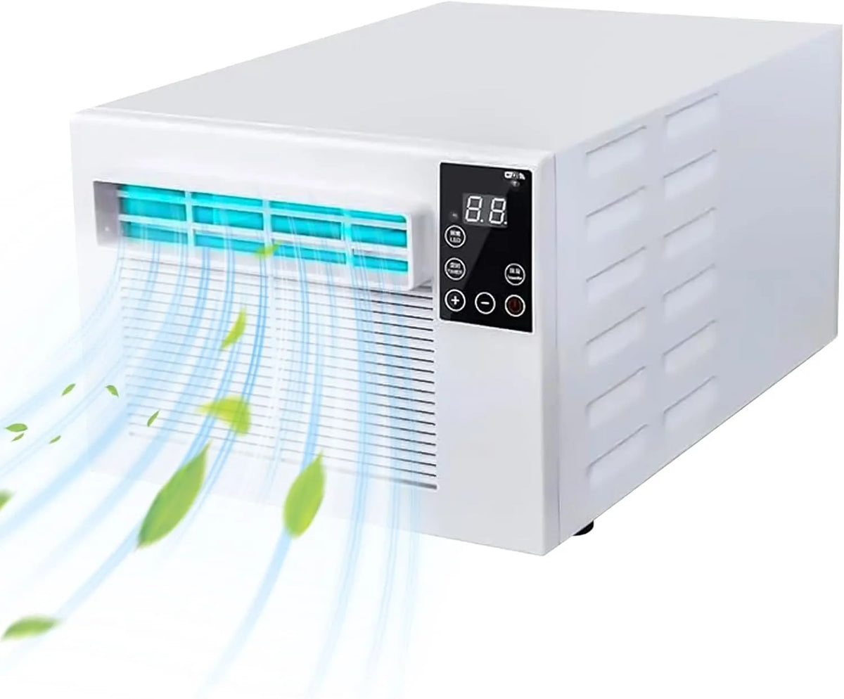 ERSINIAN 280-W-Mini-Split-Klimaanlage, Mobile klimaanlæg, Transportabel 280W minisplit klimaanlæg med kølefunktion, smart timer og gratis, Hvid