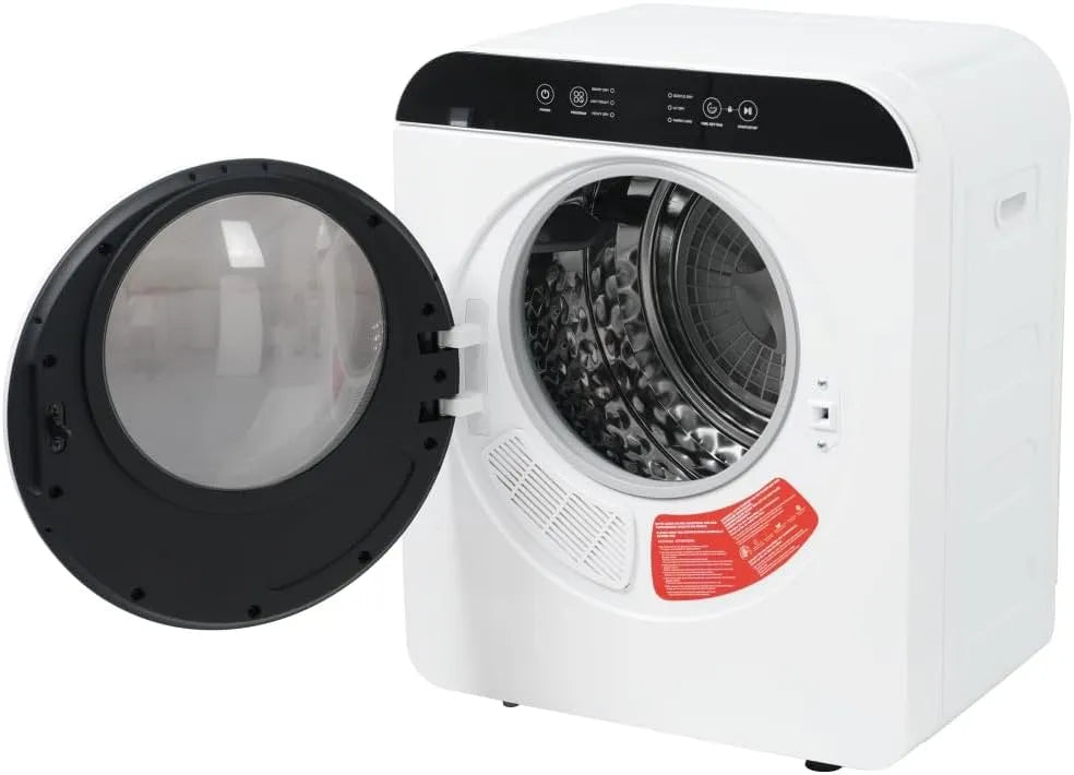 I0I&I0I ABS-2, Aftrækstørretumblere, Brandløs udstødningsgastørrer 3kg 830W rustfrit stål vægmontage 5 programmer, Sølv / hvid, 3kg, 830W