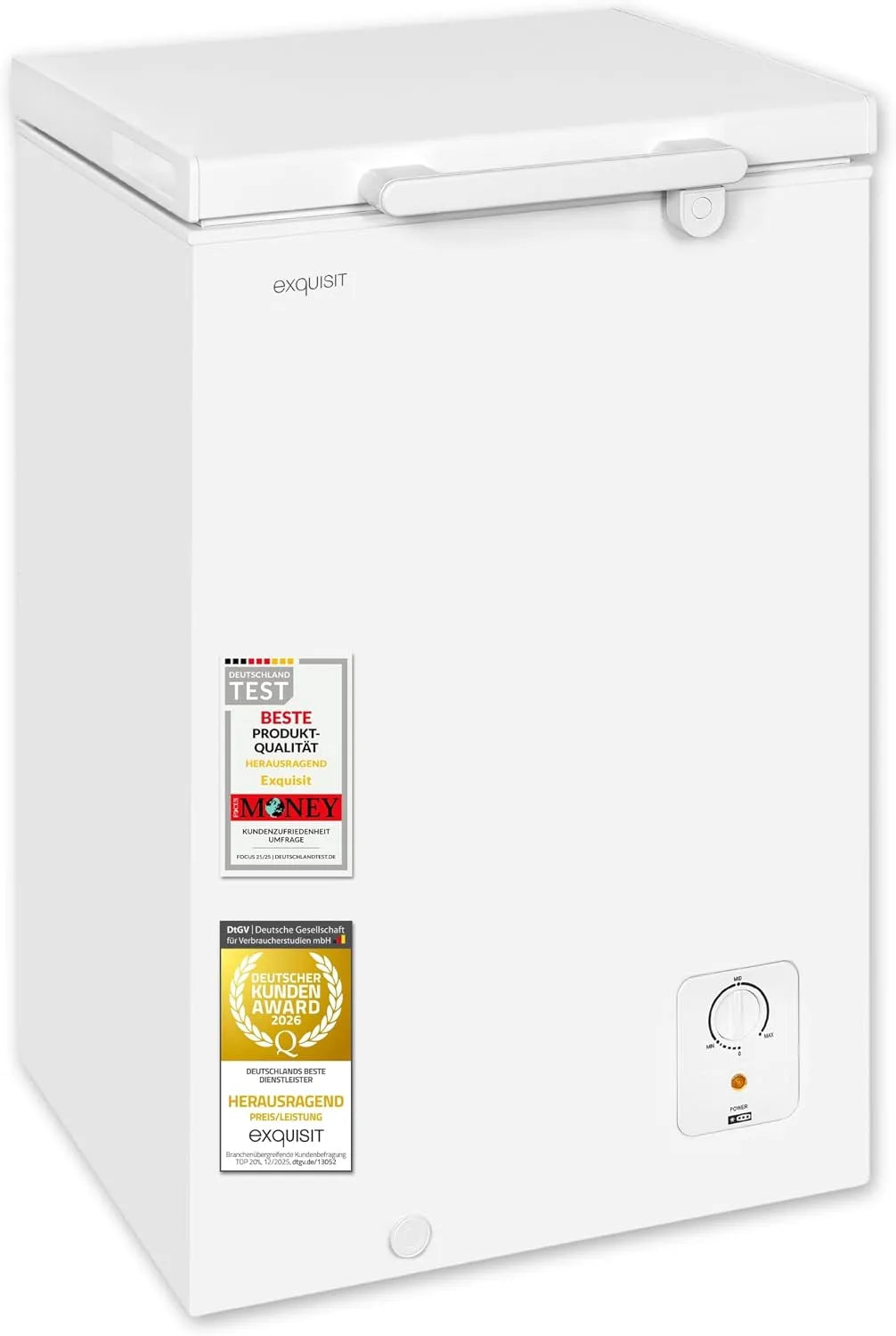 Exquisit GT5100-010E GT5100, Kummefrysere, Udsøgt - 010E Freezer - 95 l Freezer Weiss, Hvid, 95 l, 40 dB, 167, 09 kW
