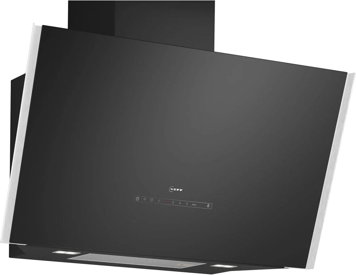 Neff D88IAN2S0, Væghængte emhætter, Smarte Wandesse N 70, rækkevidde ekstraktor hætte til vægmontering, 80cm bred, Sort, 80cm