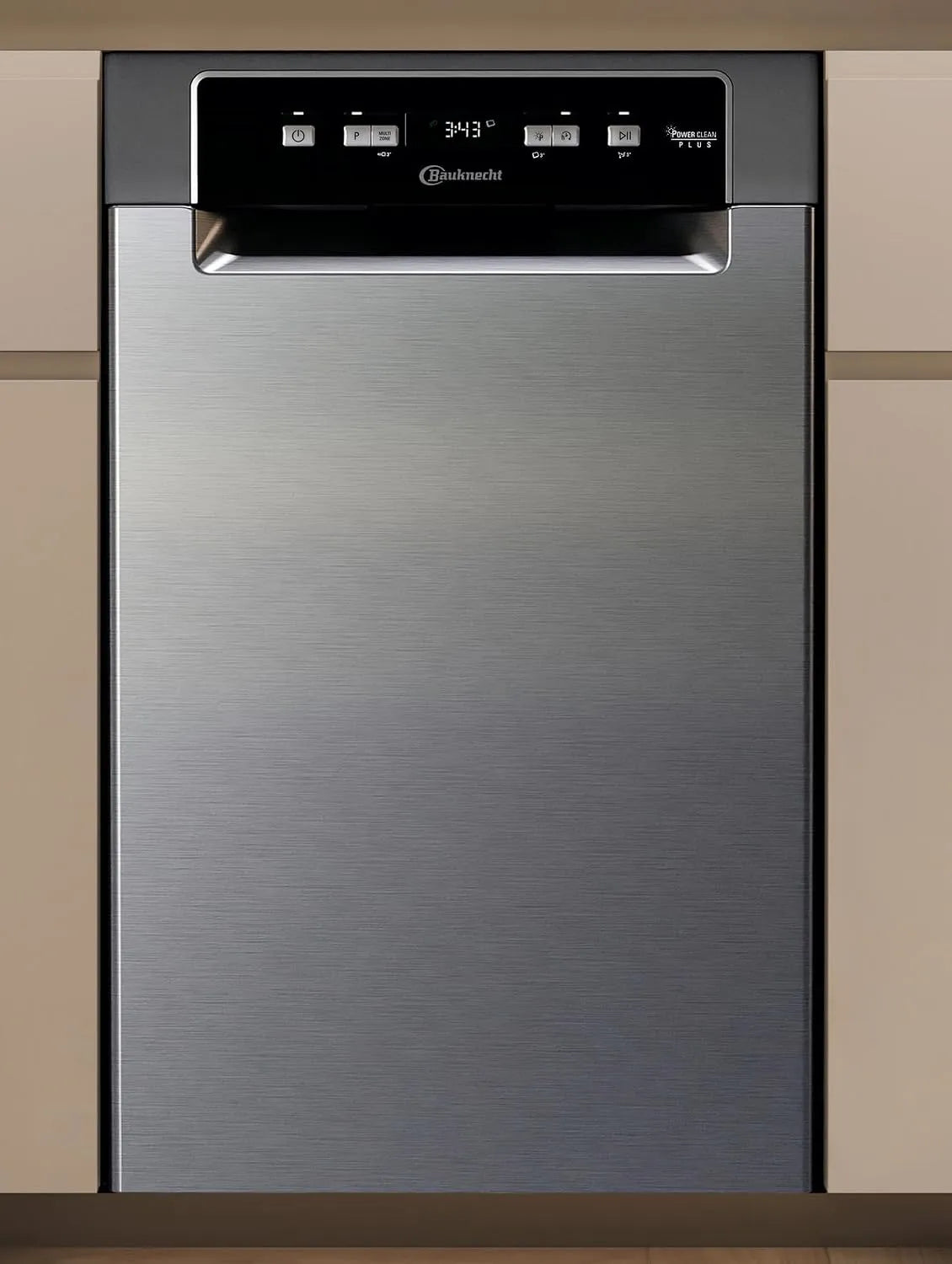 Bauknecht BK6UC11BS7A0X, Opvaskemaskiner, 45 cm, delvist integreret opvaskemaskine (45 cm) / ActiveDry / Sensor program /, Sølv, 63 kW