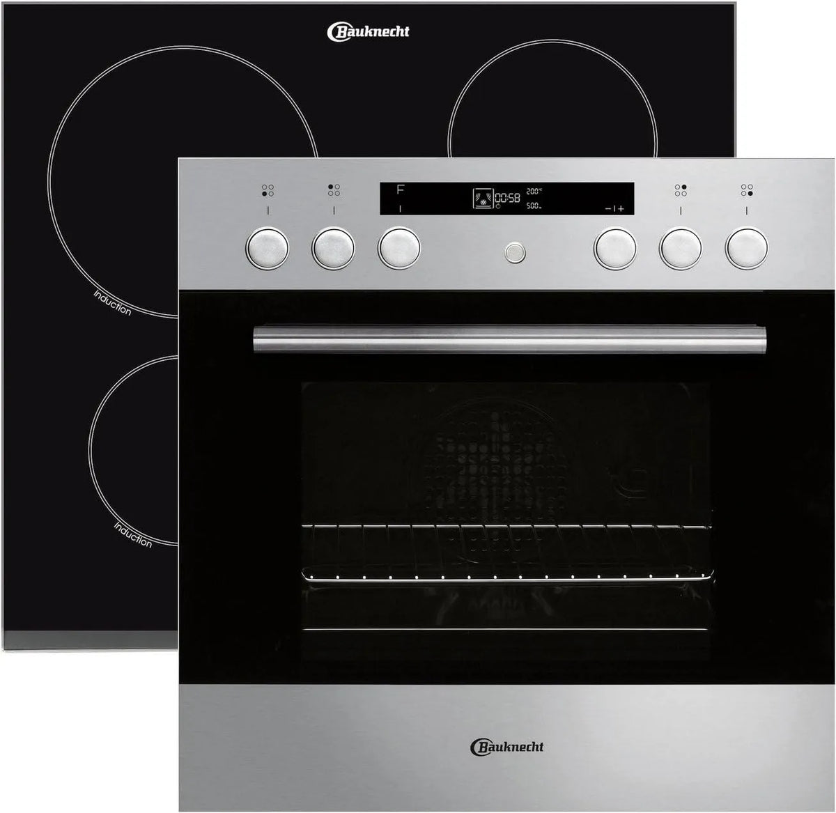 Bauknecht, Kogeplader, HEKO 7710 IN build- in stove- madlavning felt kombination / A / madlavning felt, Sølv, 38 kg, 600x560x550mm