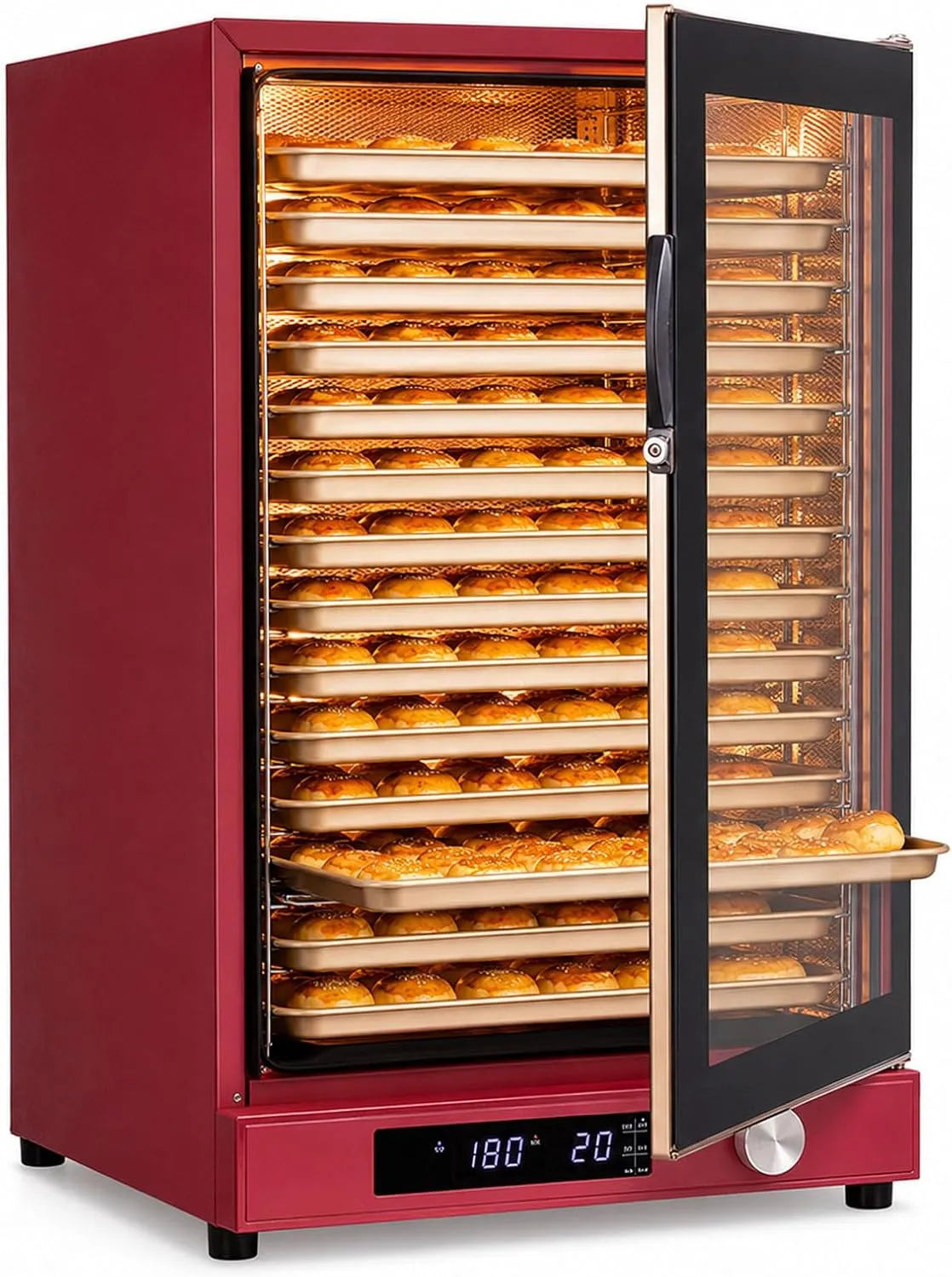 BDJSN 999-minuten-timer, Ovne, 120l 120 l kommercielt varmt luftovn, 15 indsætning niveauer for bagning, gæring, Sort, 120l, 3200 W, 3 w, 3 l