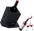 ZyKnaurral, Vin- og champagnekølere, Elektrisk vin isspand til en flaske, elektrisk vin køler, vin og drikkevarer, Sort, 92 mm, 190 mm, 240 mm