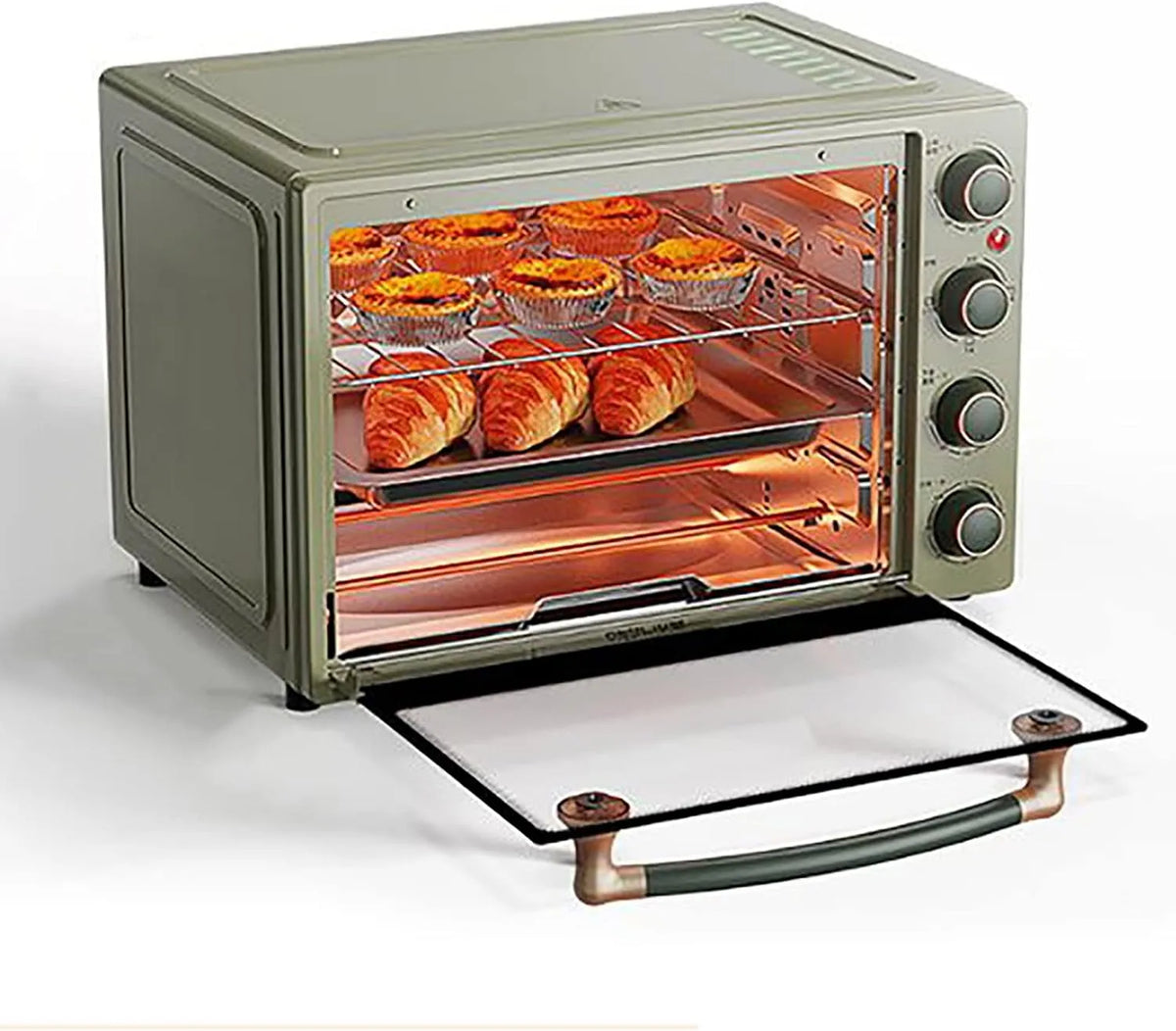 GHJrtHFJ, Miniovne, Bordovn, 40 L, Sort / sølv, 1650W, 220 V, 50 Hz