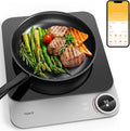 TOKIT, Kogeplader, Induction Hob 2100 W 1 plade, Induction Cooker med APP Kontroller 99, Sort, 2100 W, 20mm, 100W, OLED