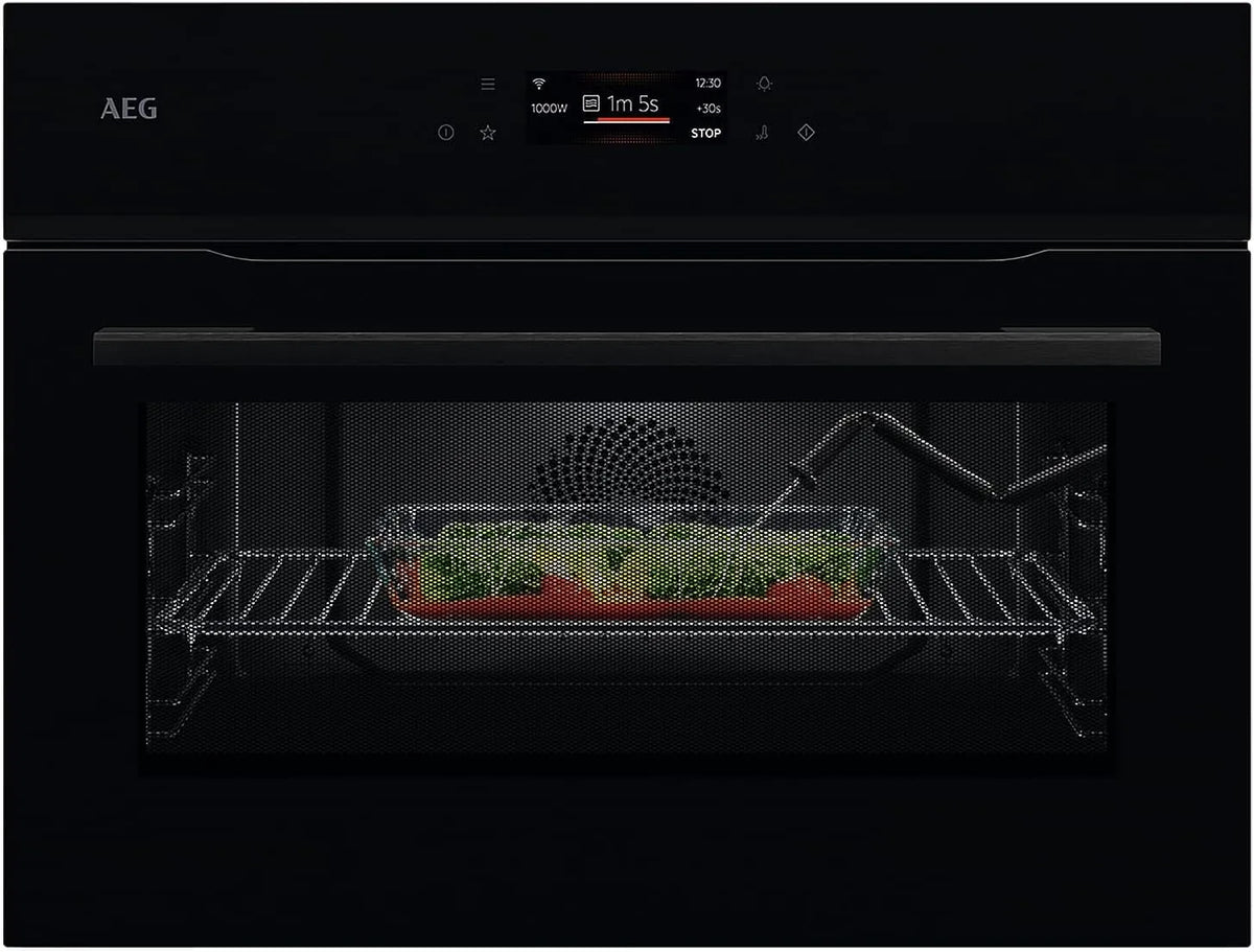AEG NKK8N621B, Ovne, MealAssist kompakt ovn med mikrobølgeovn sort, 455 x 595 x 567 mm, 44 l, 25 W