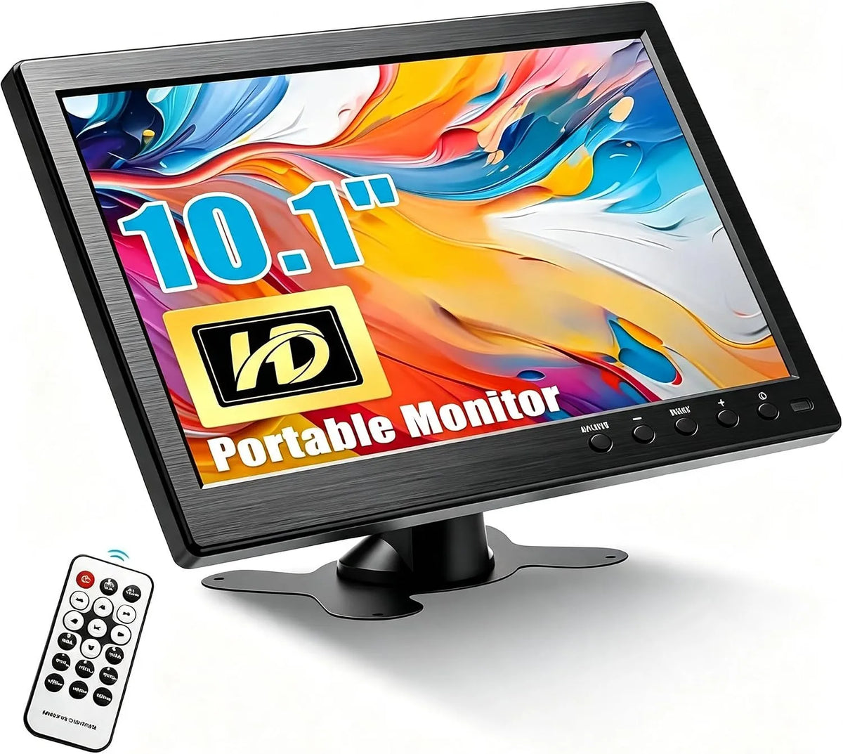 CAMECHO 1080P, Skærme, 10.1 tommer Mini Monitor, Fuld HD (1024 X 600 16: 9, Panorama med HDMI / BNC / AV, Sort, 1024 X 600, 9V, 30V, 2'