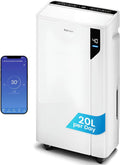 Pro Breeze 35m2, Luftaffugtere, Per Breeze 20L affugter i 24h affugtningseffekt - affugter elektrisk med vaskeri, Hvid, 20L, 5.5L