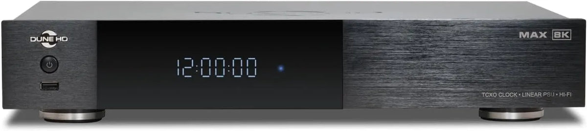 Dune HD 8Gb/64Gb I2S-E, Streaming af klienter, Max 8K, Full- Sized Media Player, Android Box, Dolb Visio, Atmo, HDD Rack, Linear, Sort, 8G, 64G