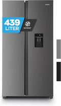 Heinrich´s, Køle-/fryseskabe, Heinrich Buddy 's side-ved-side køleskab, fryser med 439L Mega total volumen, NO, Sølv, 439L, 151L, 288 l, 3 l