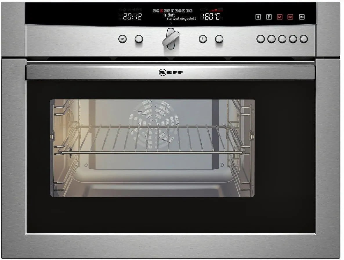 Neff, Ovne, Mega CC 4742 N ovn elektrisk, 35 L, damp, rustfrit stål, Sølv, 1, 3 l, 130 cm, 9 kW
